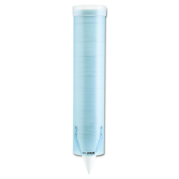 San Jamar Adjustable Frosted Water Cup Dispenser Wall Mounted Blue C3165fbl for sale online